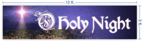 12x3 Horizontal Church Banner of Bethlehem