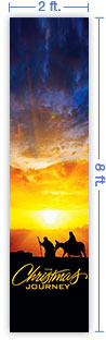 2x8 Vertical Church Banner of Christmas Journey