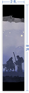 2x8 Vertical Church Banner of Escape To Egypt