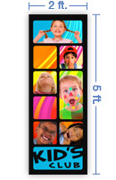 2x5 Vertical Church Banner of Kids Club