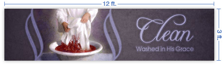 12x3 Horizontal Church Banner of New Life