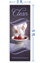 2x5 Vertical Church Banner of New Life