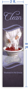 2x8 Vertical Church Banner of New Life
