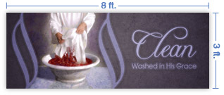 8x3 Horizontal Church Banner of New Life