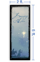 2x5 Vertical Church Banner of Road To Bethlehem
