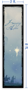 2x8 Vertical Church Banner of Road To Bethlehem