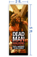 2x5 Vertical Church Banner of Via Dolorosa
