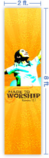 2x8 Vertical Church Banner of Wild Gratitude